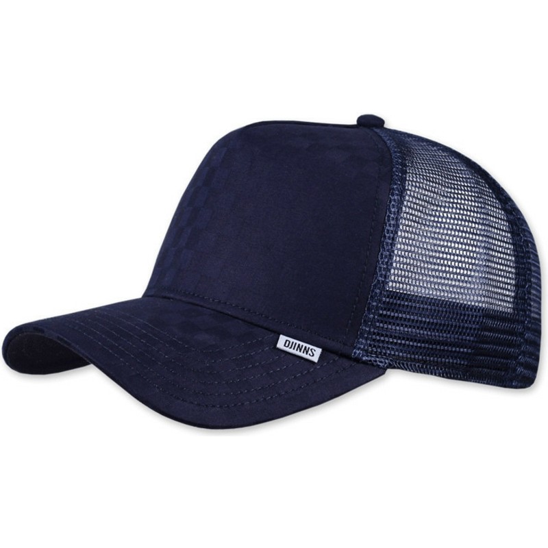 djinns-tie-check-navy-blue-trucker-hat