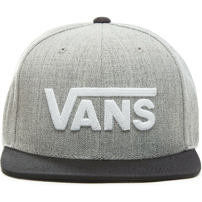 vans-flat-brim-drop-v-ii-grey-snapback-cap