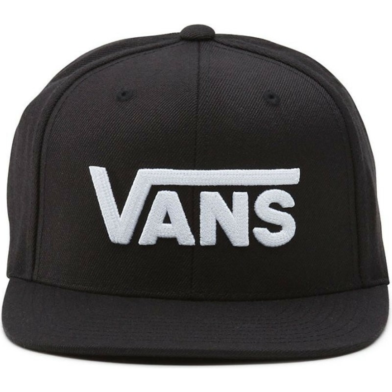 vans-flat-brim-drop-v-ii-black-snapback-cap