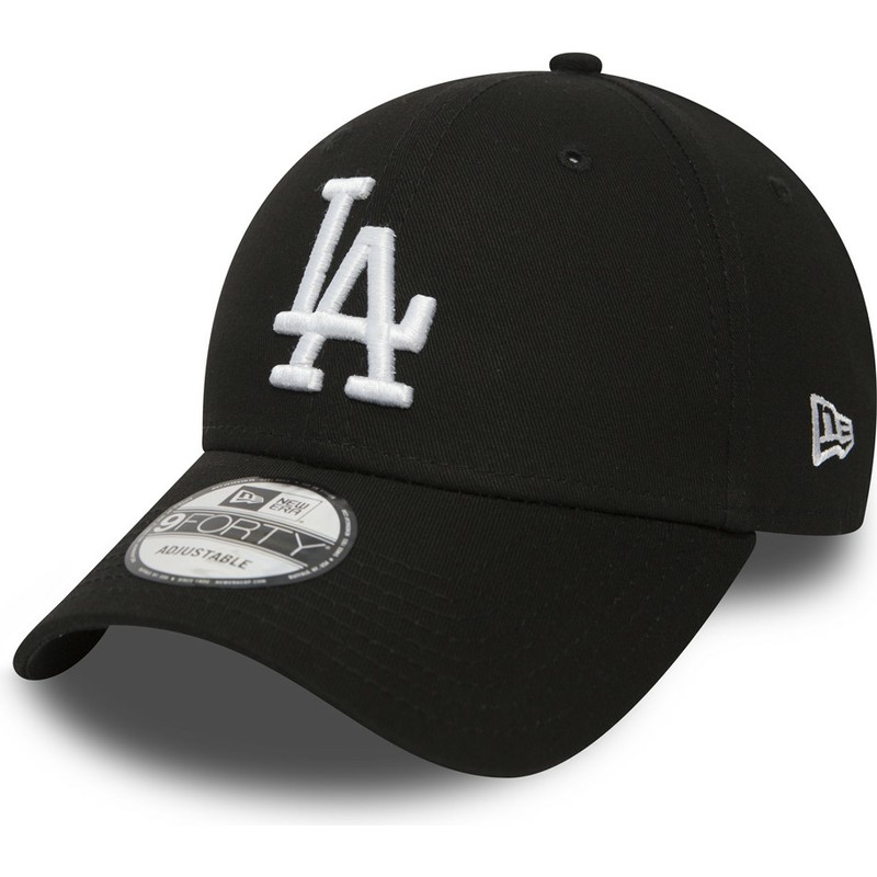 new-era-curved-brim-9forty-essential-los-angeles-dodgers-mlb-black-adjustable-cap