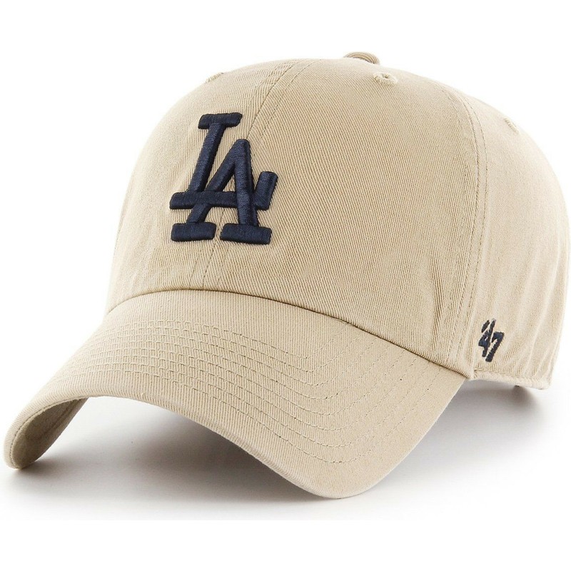 47 Brand MVP Khaki Dodgers Strapback CapBrand Curved Brim Cap