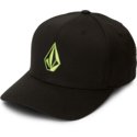 volcom-curved-brim-green-logo-thyme-green-full-stone-xfit-black-fitted-cap