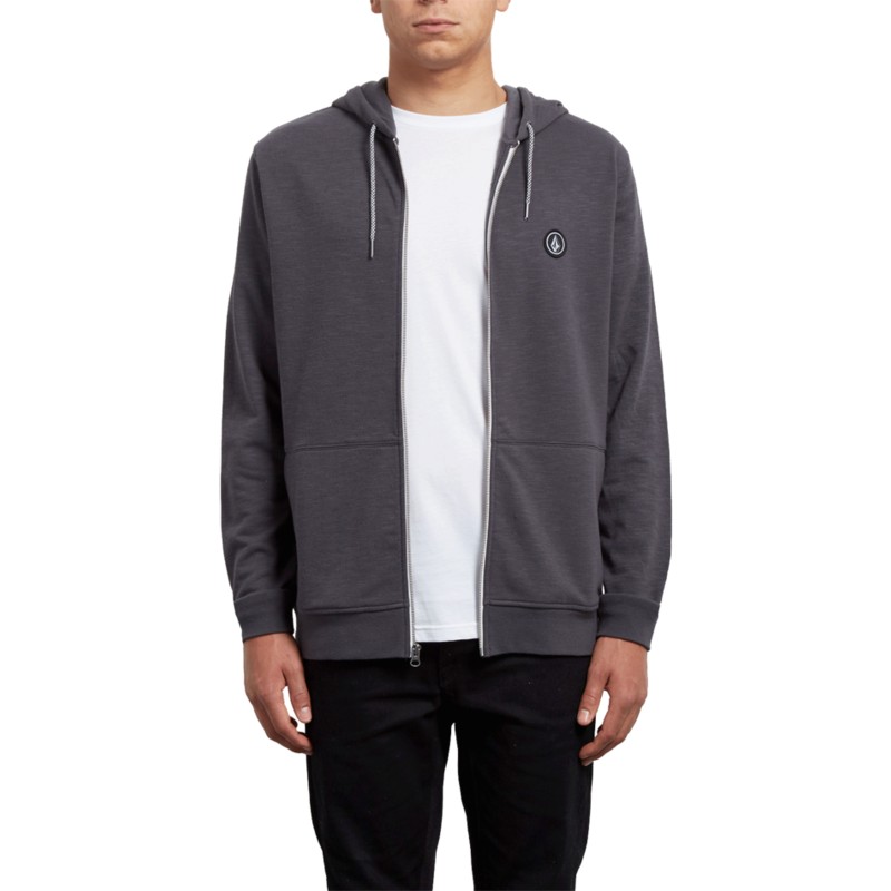 volcom-heather-black-litewarp-black-zip-through-hoodie-sweatshirt