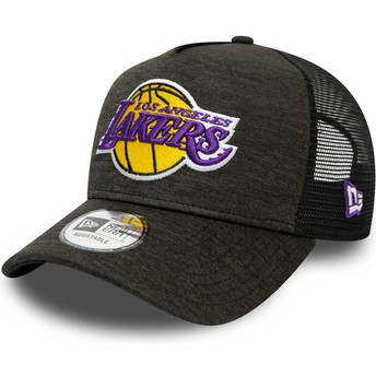 New Era Shadow Tech A Frame Los Angeles Lakers MLB Black Trucker Hat