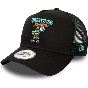 New Era Marvin the Martian Character A Frame Looney Tunes Black Trucker Hat