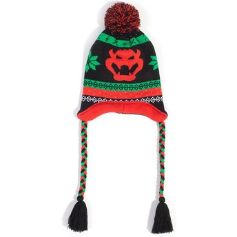 Difuzed Bowser Super Mario Bros. Red, Black and Green Sherpa Beanie