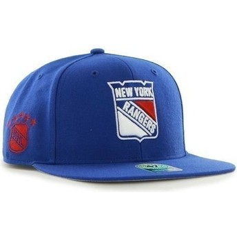 47 Brand Flat Brim New York Rangers NHL Sure Shot Blue Snapback Cap